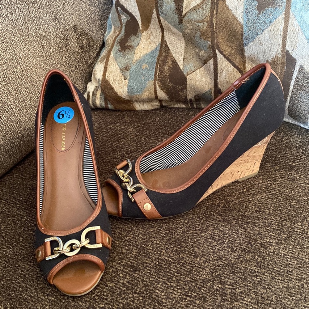 Cute Tommy wedges. Never worn.